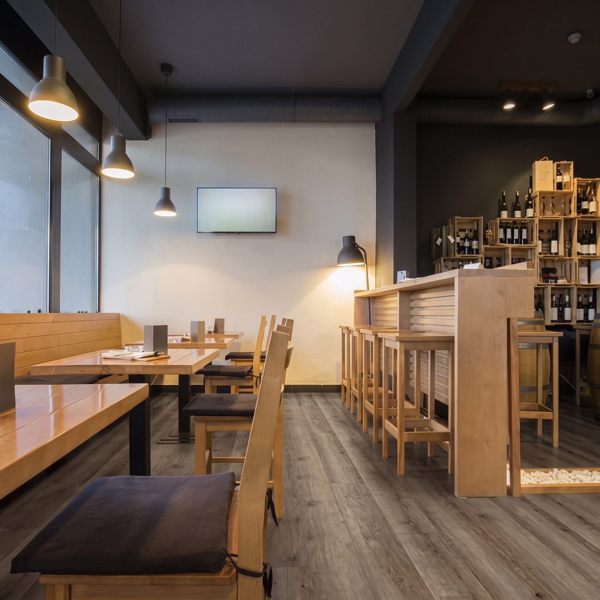 Restaurant with durable COREtec flooring in a high-traffic space