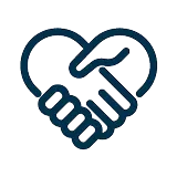 Handshake heart icon